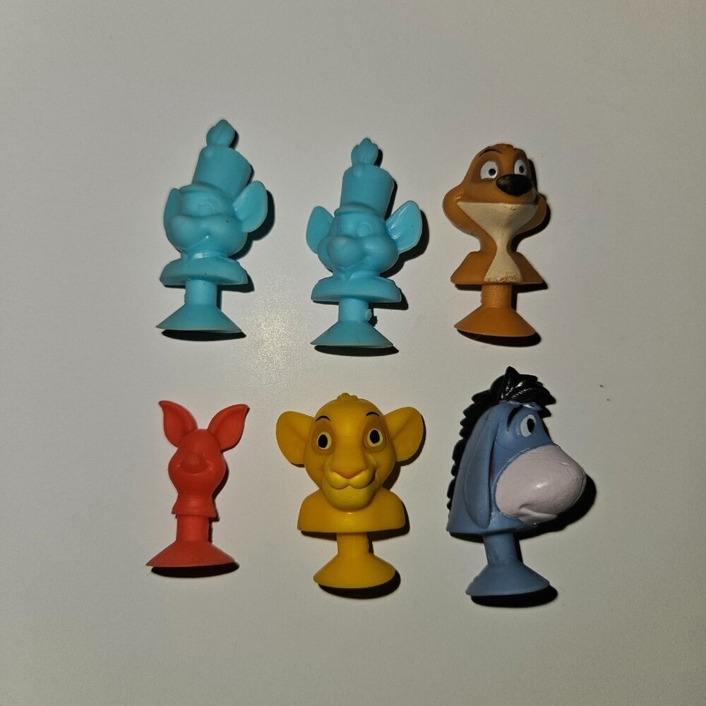 6 Disney Best Buddies Micro Popz Lot Timothy Timone Piglet Simba Eeyore Lion